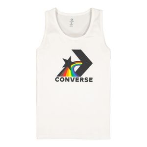 NEW Mens Converse Gay Pride 🏳️‍🌈 Rainbow 21 White Tank Top Standard Fit Shirt
